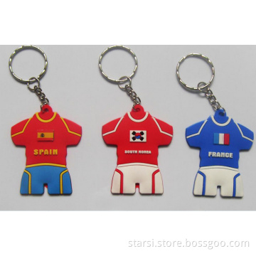 Rubber Jersey Key Chain Football Team Key Chain Wholesale (QYYSK)
